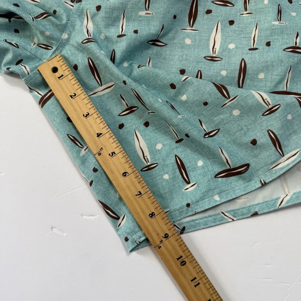 Johnnie-O Mens Nauttical Surfboard Print Swim Trunks Blue‎ Size L Preppy Coastal